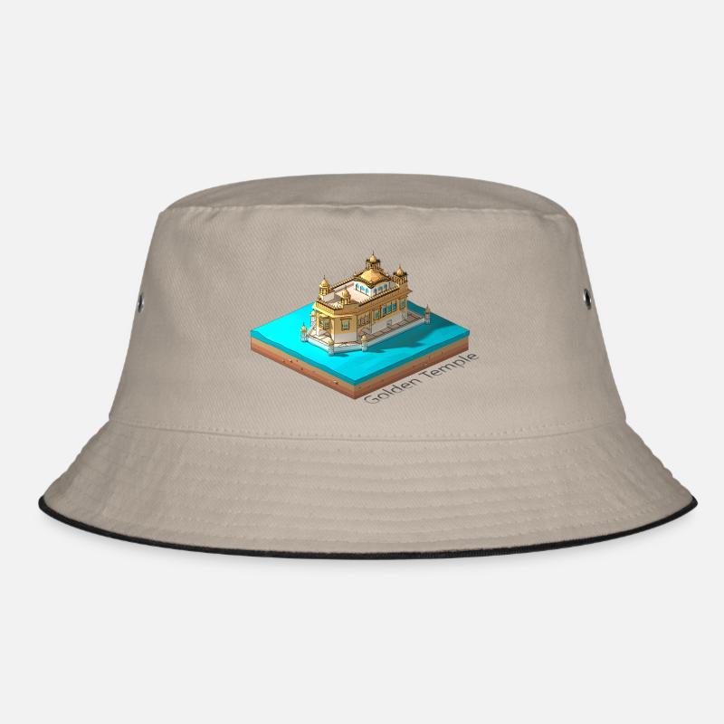 Temple d’Or géométrique low poly - Bob - kaki/noir