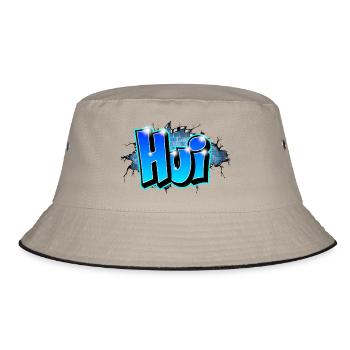 Graffiti HUI printable on any medium - Bucket Hat - khaki/black - Front