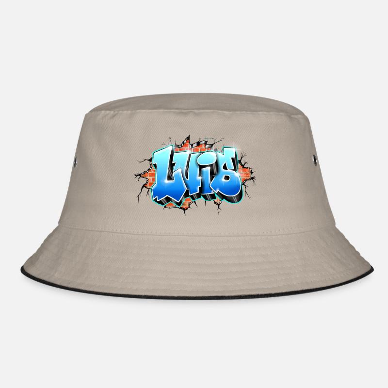 Luis Graffiti Name Printable on Everything/ Brick Bucket Hat