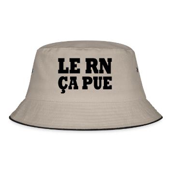 Der RN stinkt - Bucket Hat - Khaki/Schwarz - Vorne