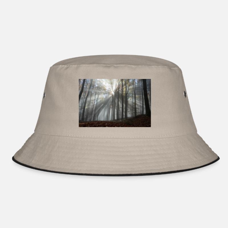 Das Leuchten des Waldes - Bucket Hat - Khaki/Schwarz