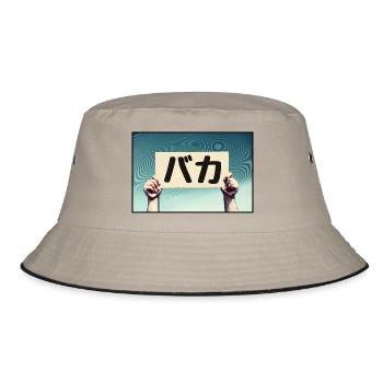 Sign - Baka! - Bucket Hat - khaki/black - Front