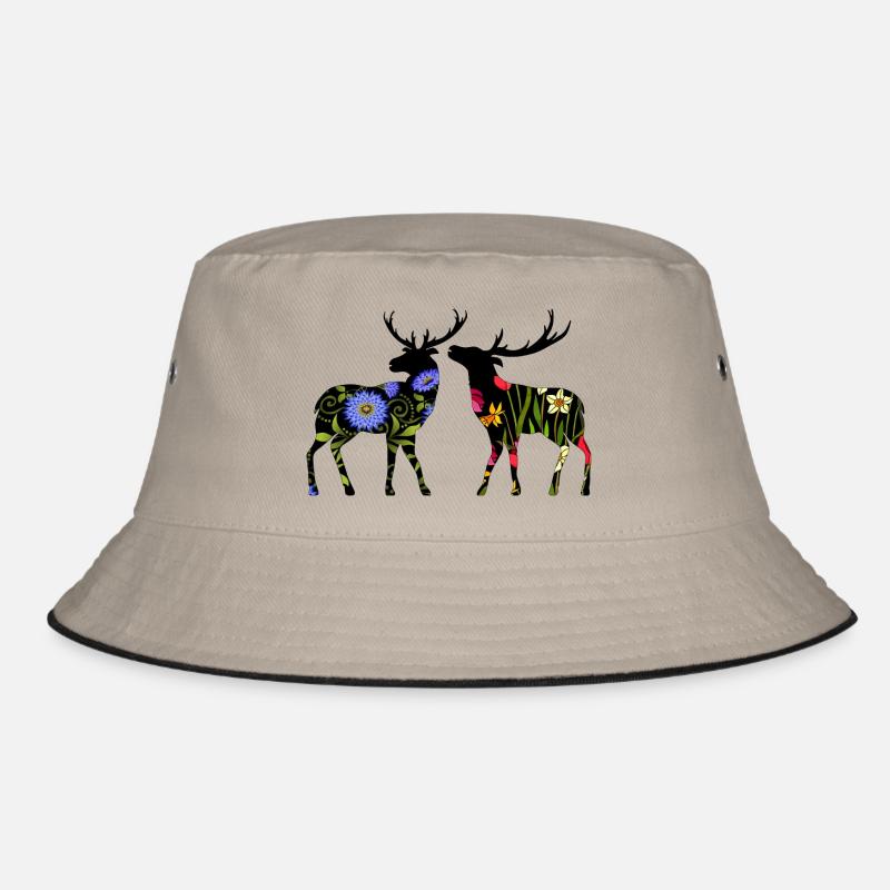 Hirsch - Bucket Hat - Khaki/Schwarz