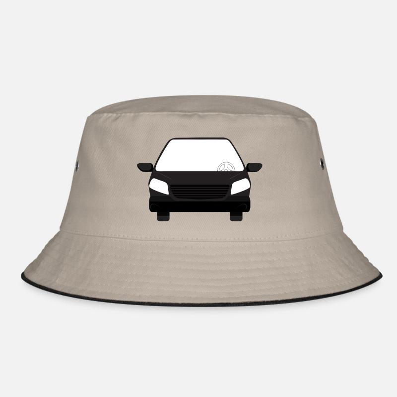 Simple Black Vehicle Graphic Bucket Hat