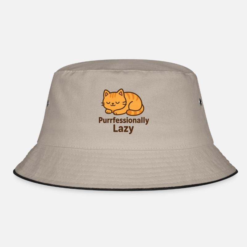 Purrfessionally Lazy – Chill Cat Mode Bucket Hat