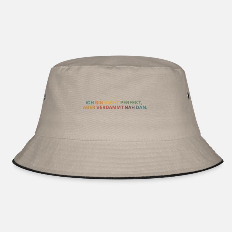 Fast perfekt: ehrliche Botschaft - Bucket Hat - Khaki/Schwarz
