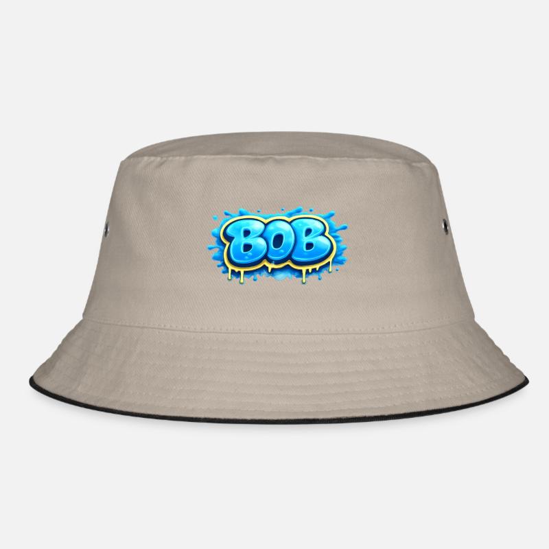 BOB GRAFFITI NAME FOR PERFECT GIFT PRINTABLE - Bucket Hat - khaki/black