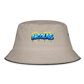 NICOLAS GRAFFITI NAME FOR PERFECT GIFT PRINTABLE  - Bob - kaki/noir - Devant
