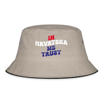 In Hrvatska we trust - Bucket Hat - khaki/black - Front