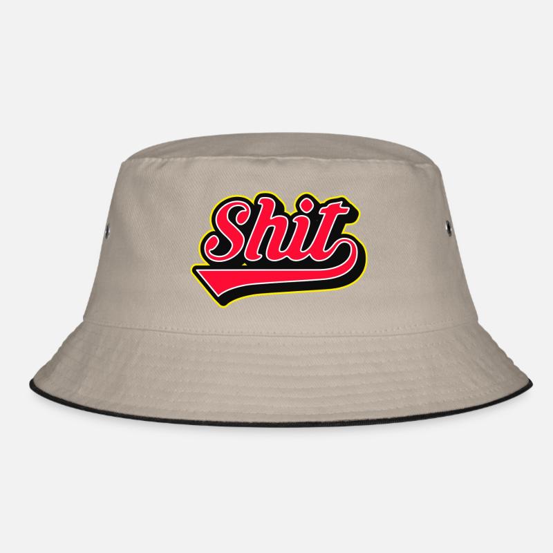 Shit Word Script Logo Bucket Hat