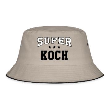 Super cook - Bucket Hat - khaki/black - Front