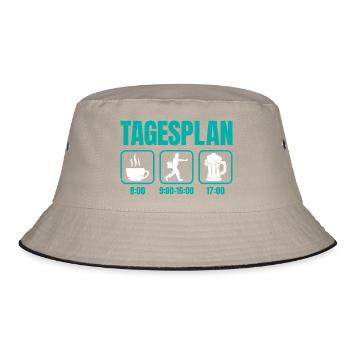 Postman DAILY SCHEDULE Delivering Packages Funny - Bucket Hat - khaki/black - Front