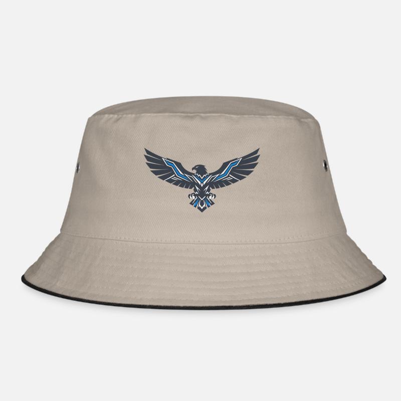 Geometric Eagle Blue Bucket Hat