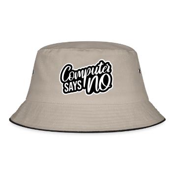 Computer Says No Lustig Programmierer Nerd Technik - Bucket Hat - Khaki/Schwarz - Vorne