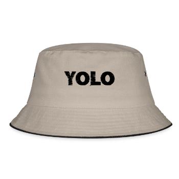 Yolo - Bucket Hat - Khaki/Schwarz - Vorne