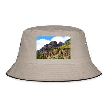 Mountains on Madeira - Bucket Hat - Khaki/Schwarz - Vorne