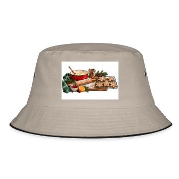 Feiertags-Backstern-Keks-Szene - Bucket Hat - Khaki/Schwarz - Vorne