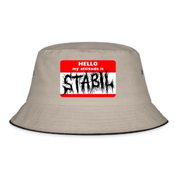 STABIL - HELLO DEATH METAL - Bucket Hat - Khaki/Schwarz - Vorne