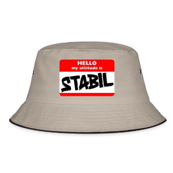 STABIL - HELLO GRUNGE - Bucket Hat - Khaki/Schwarz - Vorne