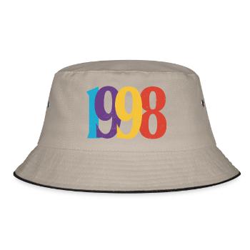 Geboren 1998 Geburtstagsgeschenk Geburtstag 98 - Bucket Hat - Khaki/Schwarz - Vorne