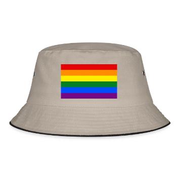 LGBT flag - Bucket Hat - khaki/black - Front