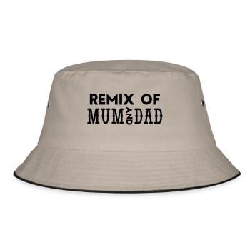 Remix of Mum and Dad - Bucket Hat - khaki/black - Front