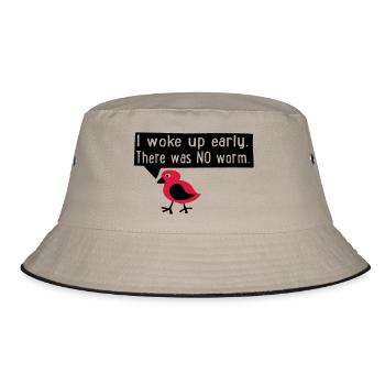 early bird - Bucket Hat - khaki/black - Front