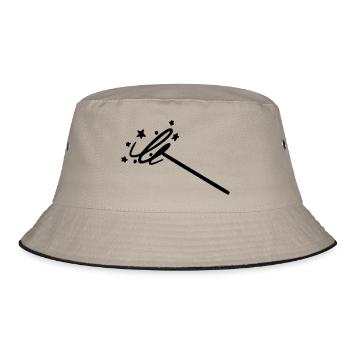 Zauberstab - Bucket Hat - Khaki/Schwarz - Vorne