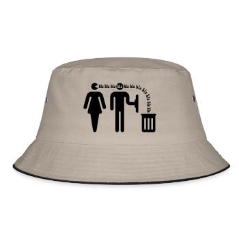 Bla bla bla / Frauenversteher - Bucket Hat - khaki/black - Front