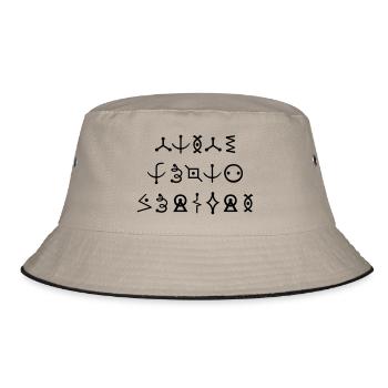 Tasty Human Burgers - Bucket Hat - Khaki/Schwarz - Vorne