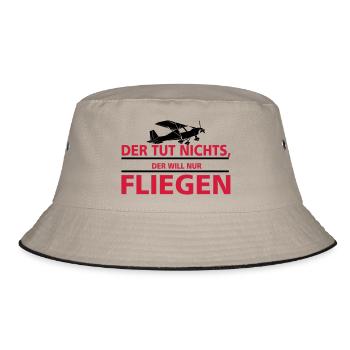 nurfliegen_ul - Bucket Hat - Khaki/Schwarz - Vorne