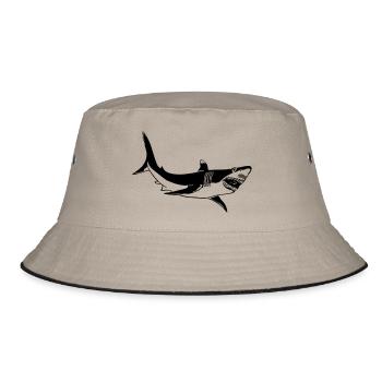 Great White - Bucket Hat - Khaki/Schwarz - Vorne