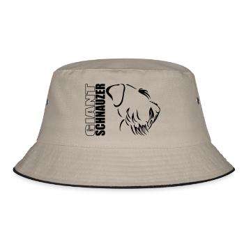 GIANT SCHNAUZER PROFILE - Bucket Hat - khaki/black - Front