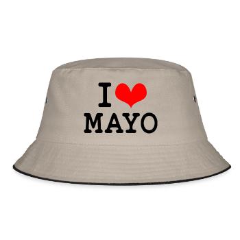 I Love Mayo - Bucket Hat - khaki/black - Front