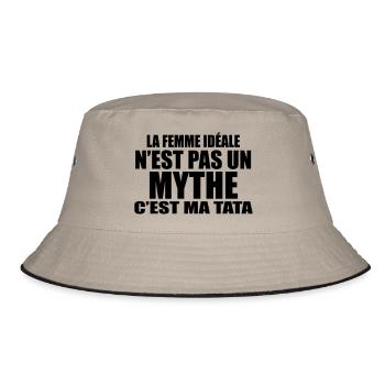 la femme idéale n'est pas un mythe c'est ma tata - Bob - kaki/noir - Devant