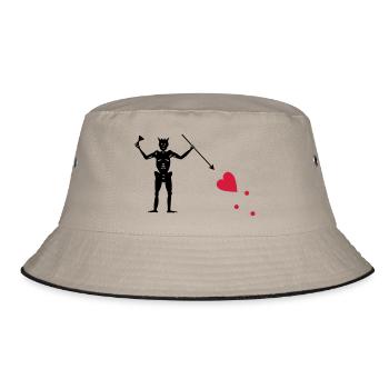 Pirate Flag of Blackbeard (Edward Teach) - Bucket Hat - khaki/black - Front