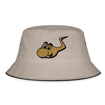 The golden sperm - Bucket Hat - khaki/black - Front
