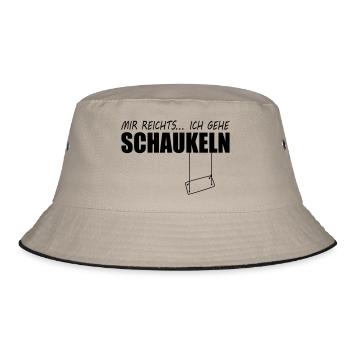 mir reicht es schaukel - Bucket Hat - Khaki/Schwarz - Vorne
