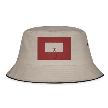 Basketballkorb rot sport - Bucket Hat - Khaki/Schwarz - Vorne