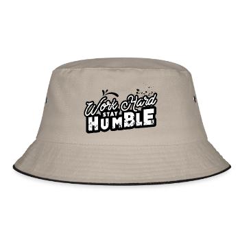 Work Hard Stay Humble - Bucket Hat - khaki/black - Front