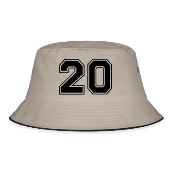 zwanzig - Bucket Hat - khaki/black - Front
