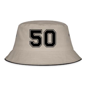 50 - Bucket Hat - khaki/black - Front