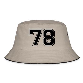 78 - Bucket Hat - khaki/black - Front
