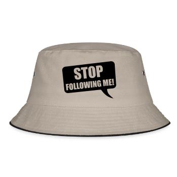 stop - Bucket Hat - khaki/black - Front