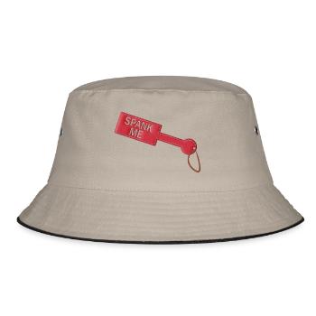 Spank Me Paddle - Bucket Hat - Khaki/Schwarz - Vorne