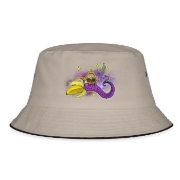 Space Banana - Bucket Hat - Khaki/Schwarz - Vorne