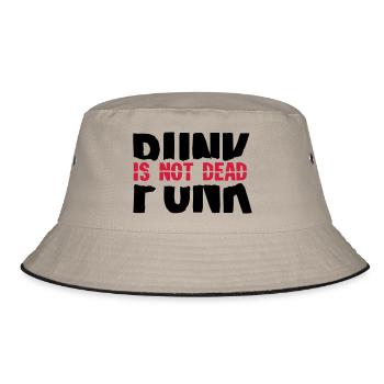 punk - Bucket Hat - Khaki/Schwarz - Vorne