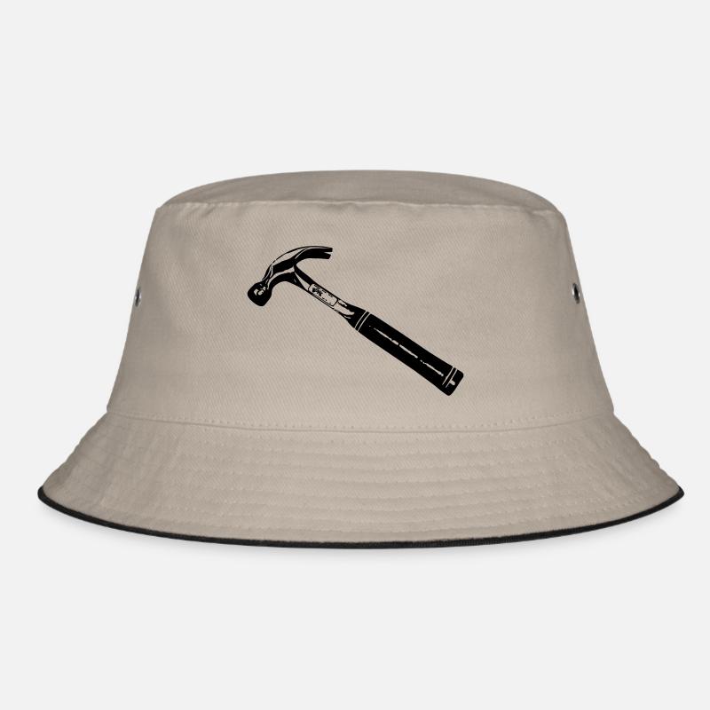 Hammer T-shirt, carpenter work, Self Employed, Bucket Hat