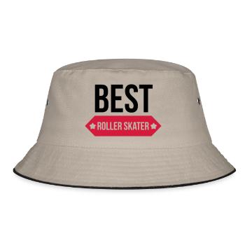 Roller Skating / Skater / Sport / Rollschuhlaufen - Bucket Hat - khaki/black - Front
