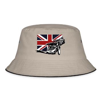 Speedway - Union Jack - Bucket Hat - Khaki/Schwarz - Vorne